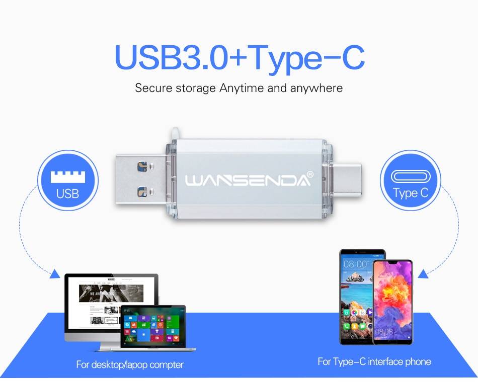 Hotsale WANSENDA OTG USB Flash Drive Type C Pen Drive 512GB 256GB 128GB 64GB 32GB 16GB USB Stick 3.0 Pendrive for Type-C Device Hotsale WANSENDA OTG USB Flash Drive Type C Pen Drive 512GB 256GB 128GB 64GB 32GB 16GB USB Stick 3.0 Pendrive for Type-C Device